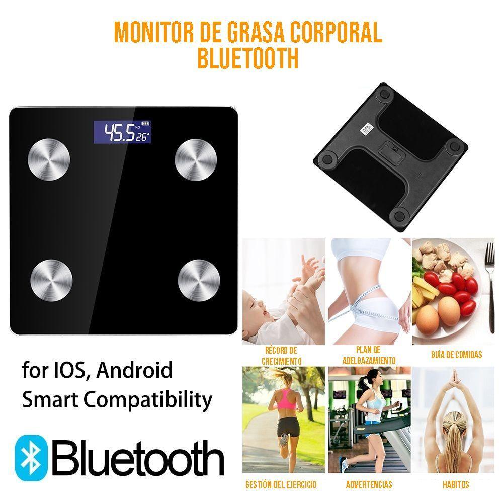 Balanza Pesa Baño Usb Digital Bluetooth Recargable 180kgs-2