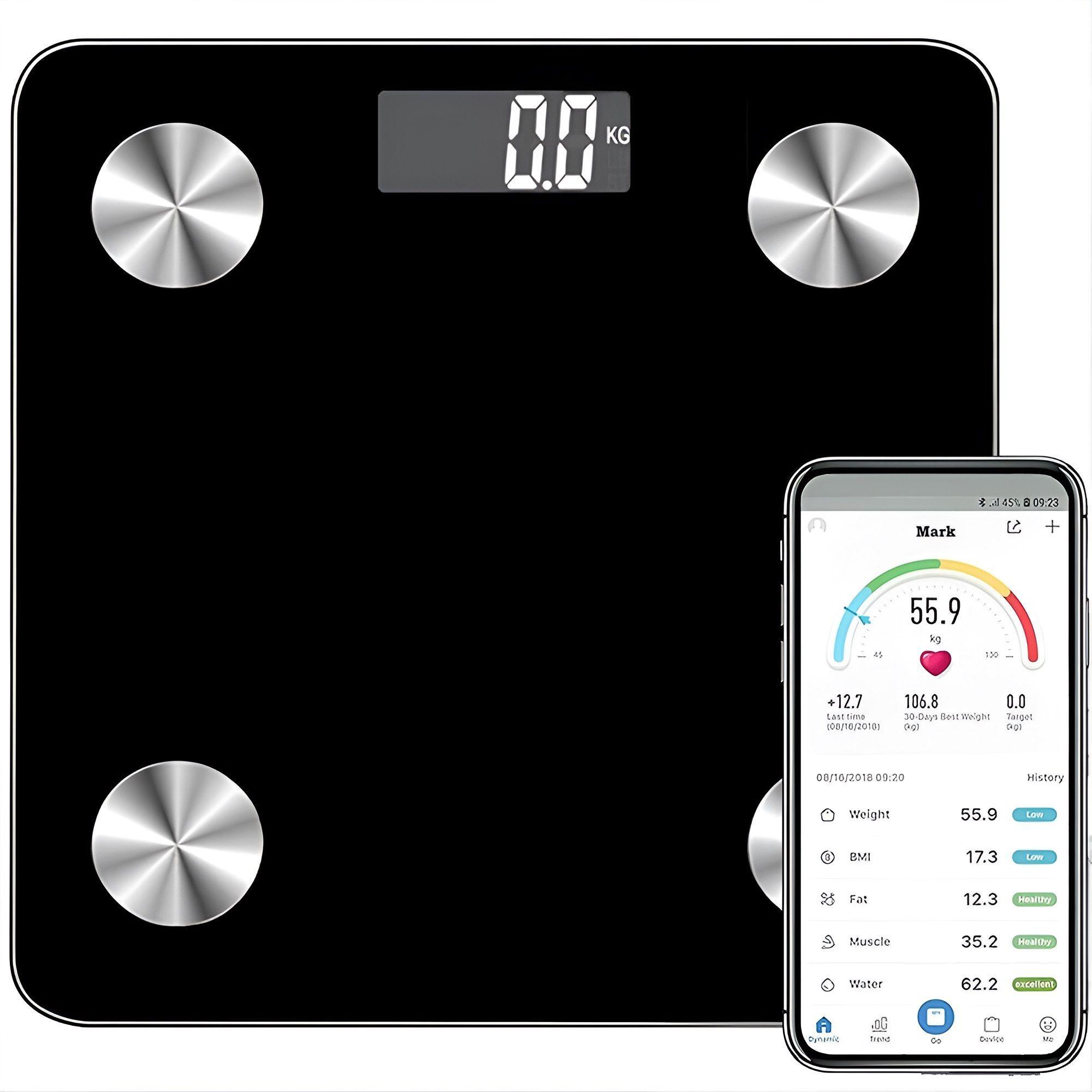 Balanza Pesa Baño Usb Digital Bluetooth Recargable 180kgs-3