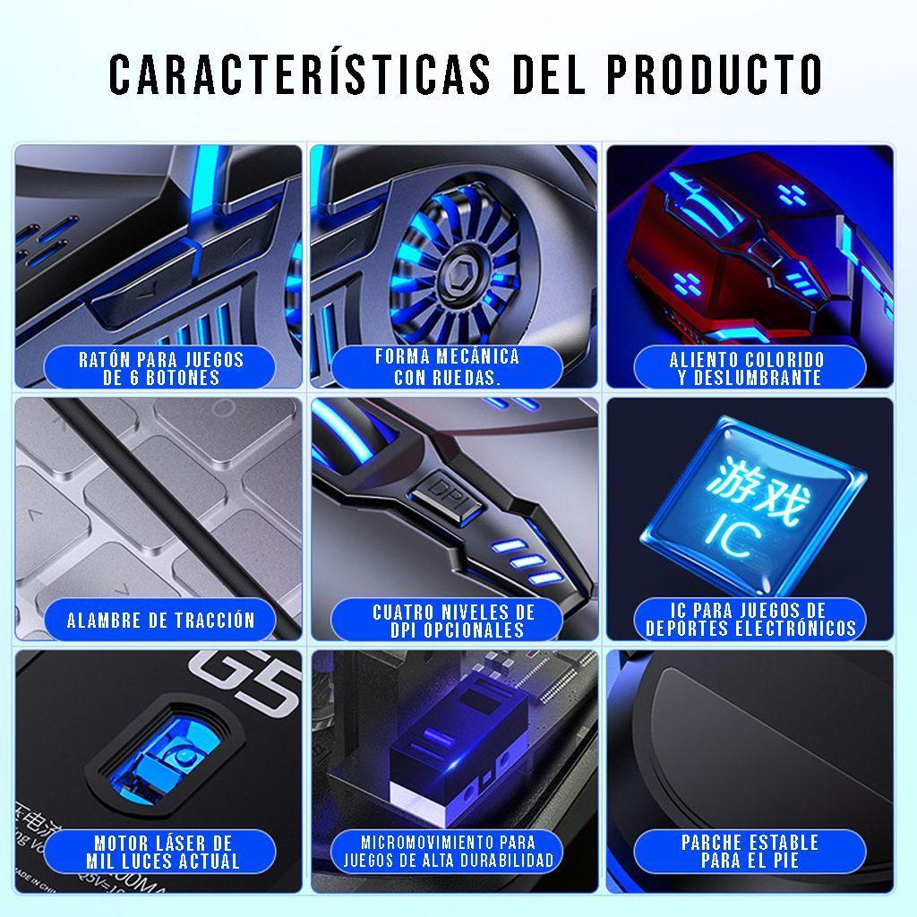 Mouse Gamer Raton 6D Ergonómico USB Optico Para Juegos-2
