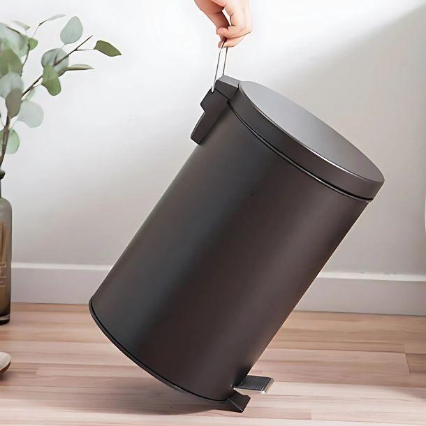 Papelera 8 Litros Elegante Con Pedal Basurero Ofic-3