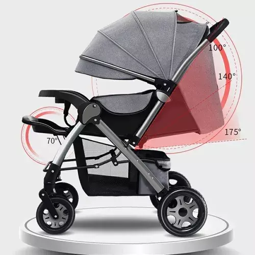Coche Bebé Paseo 4 Ruedas Plegable 3 En 1 Multifuncional-1