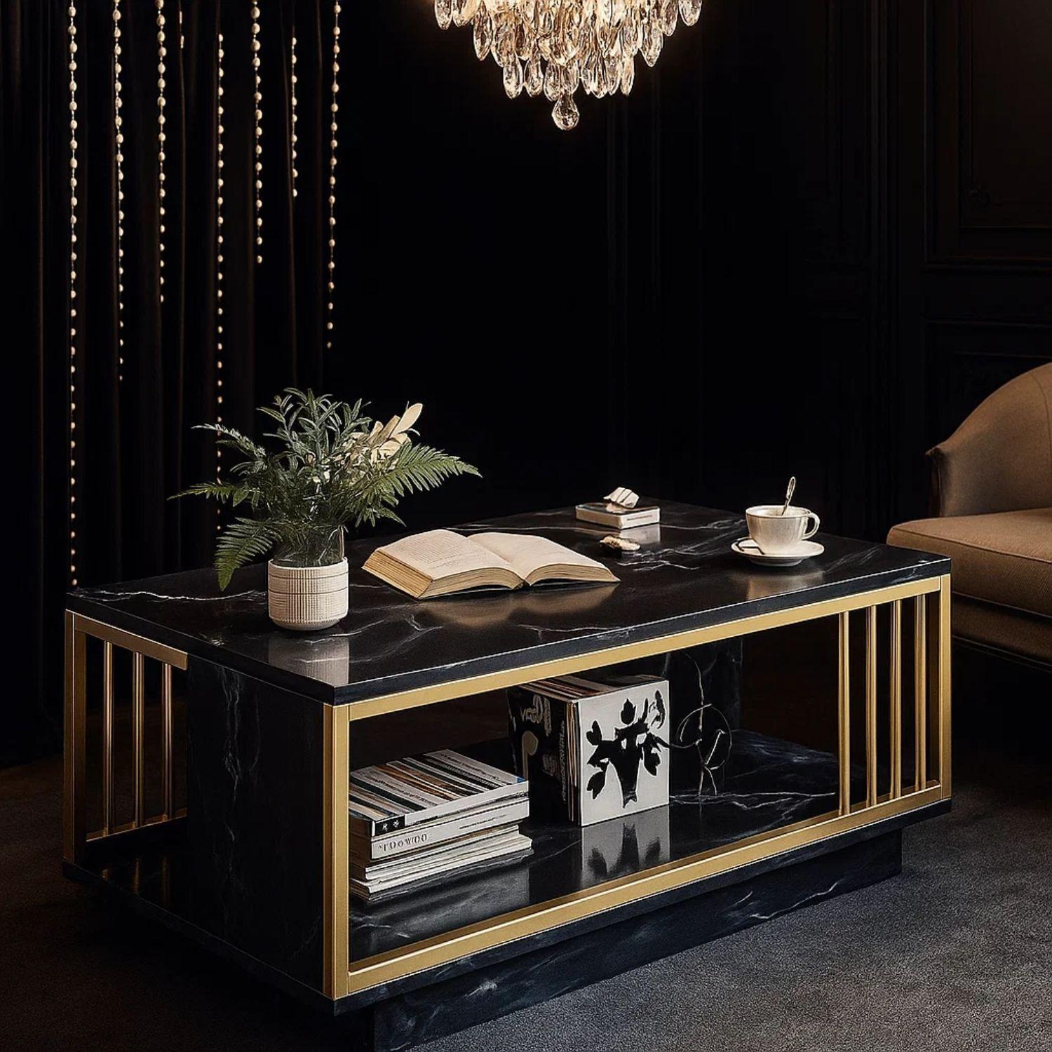 Mesa De Centro Sala De Estar 120X60X40 Hogar Living Moderna-3