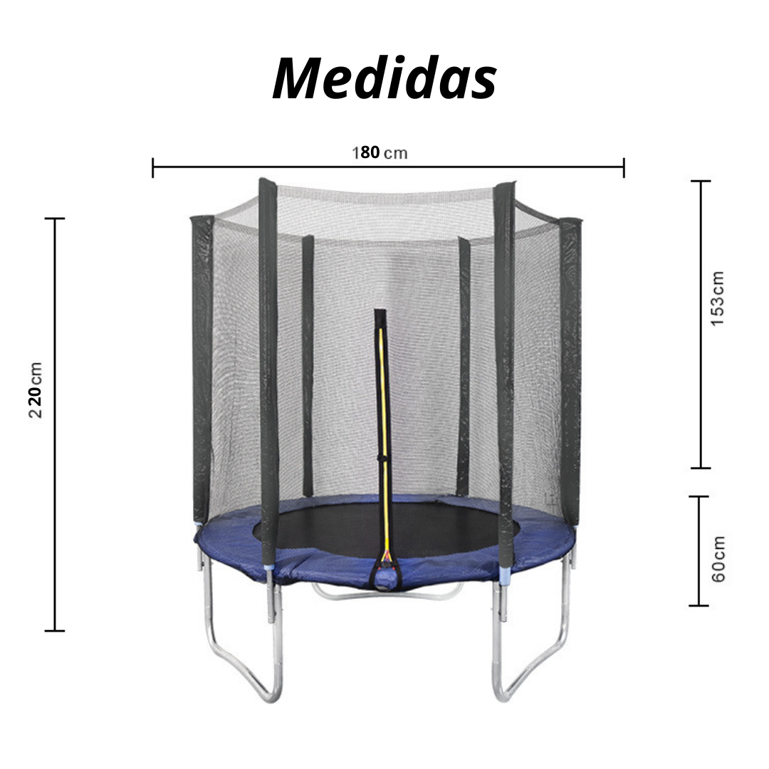 Cama Elástica Trampolín Exterior Con Malla 2.2 X 1.8 M-1