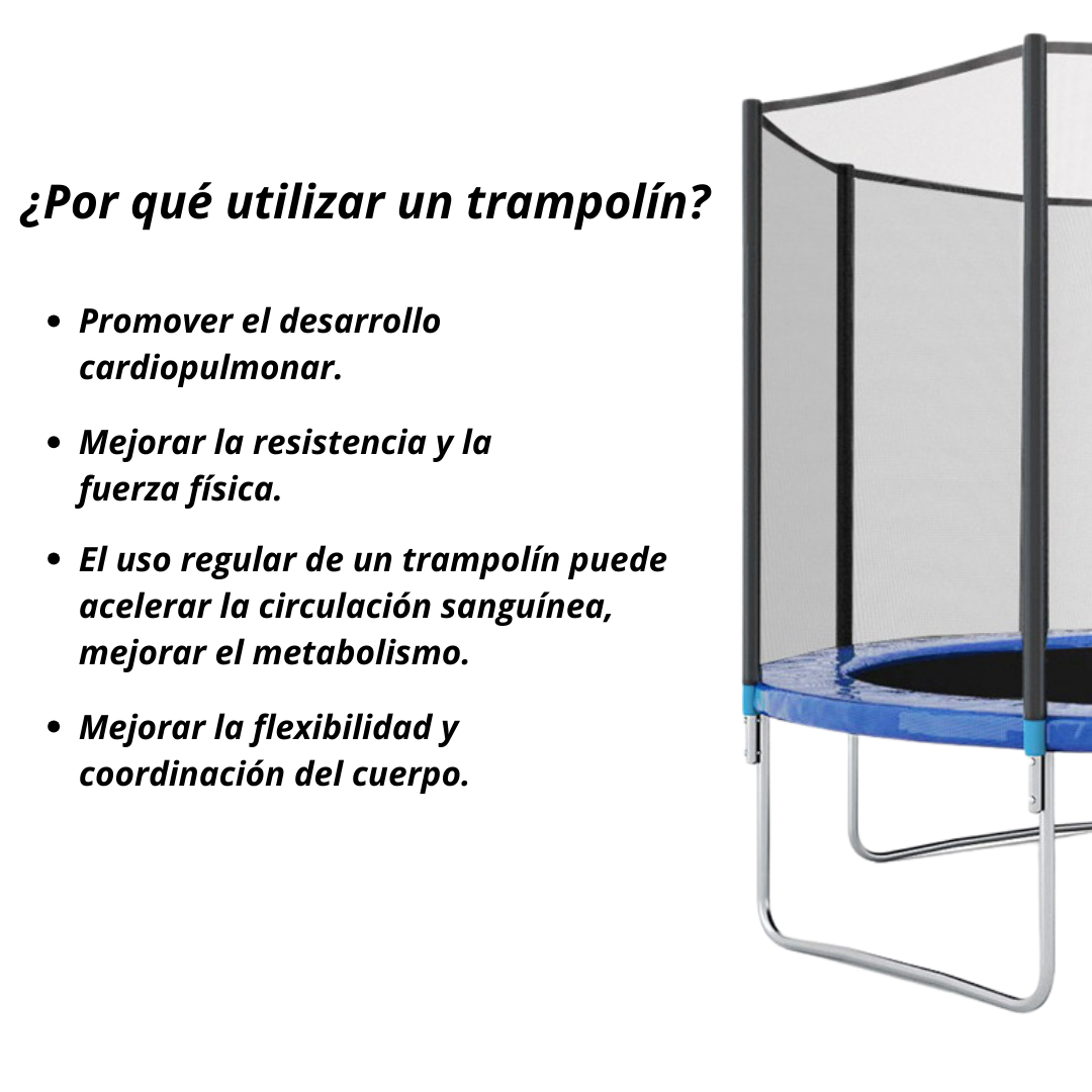 Cama Elástica Trampolín Exterior Con Malla 2.2 X 1.8 M-2