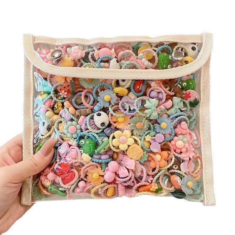 Pack 50 Gomas Elásticas Variadas De Cabello Niñas-0