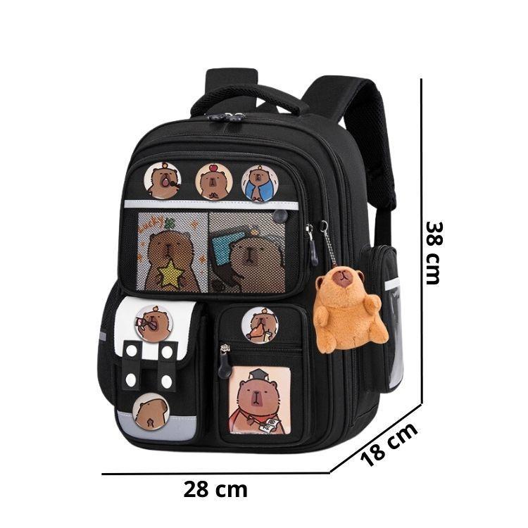 Mochila Capibara Gran Capacidad Compartimientos y Accesorios-2