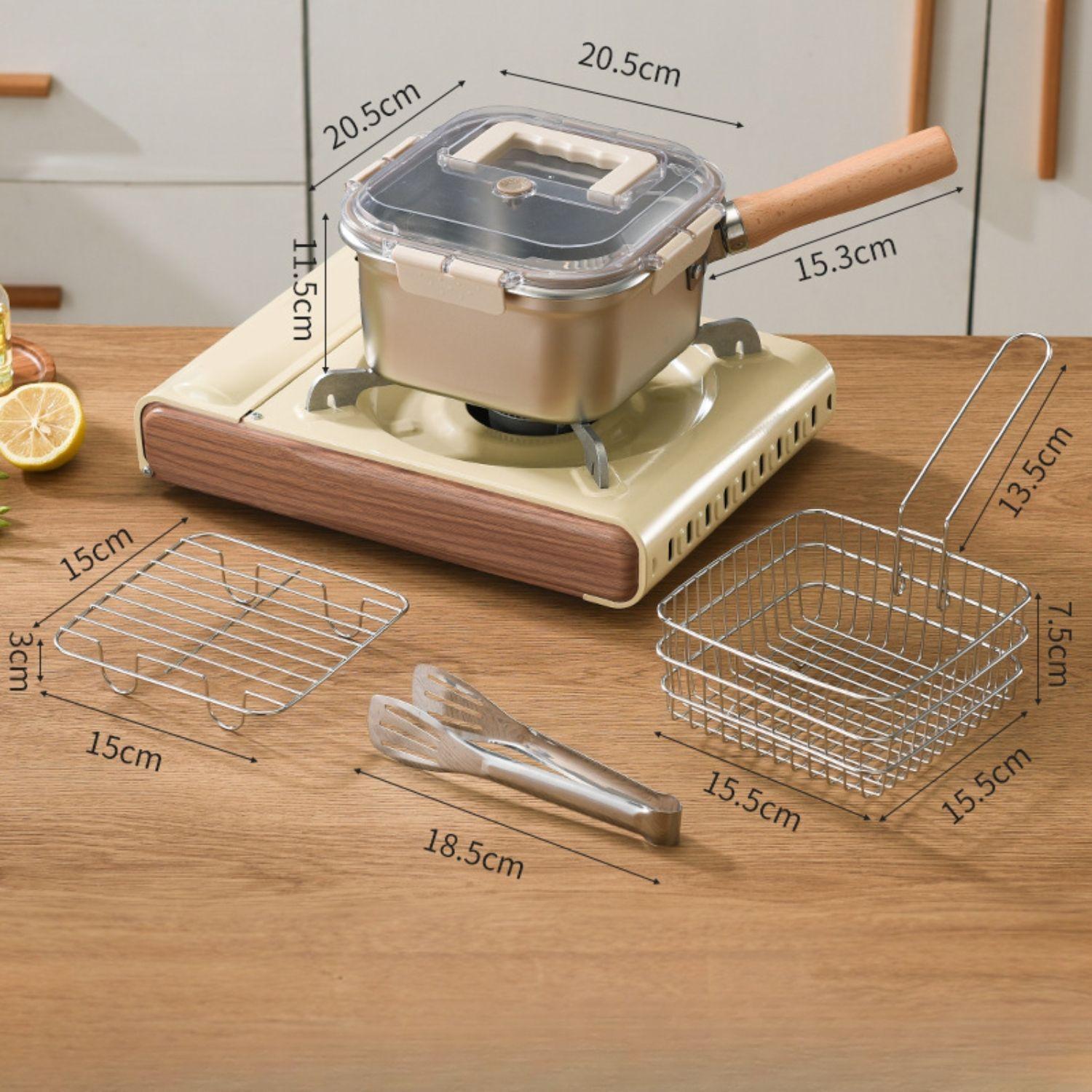 Olla Multiusos Cacerola Sarten Para Freir Hervir Con Pinza-2