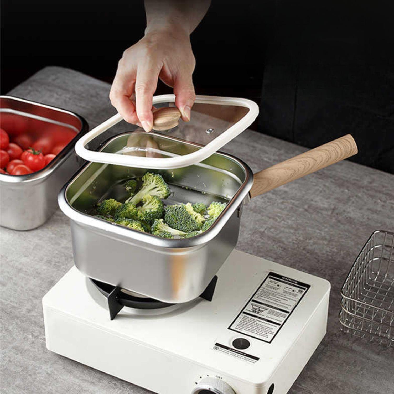 Olla Multiusos Cacerola Sarten Para Freir Hervir Con Pinza-4