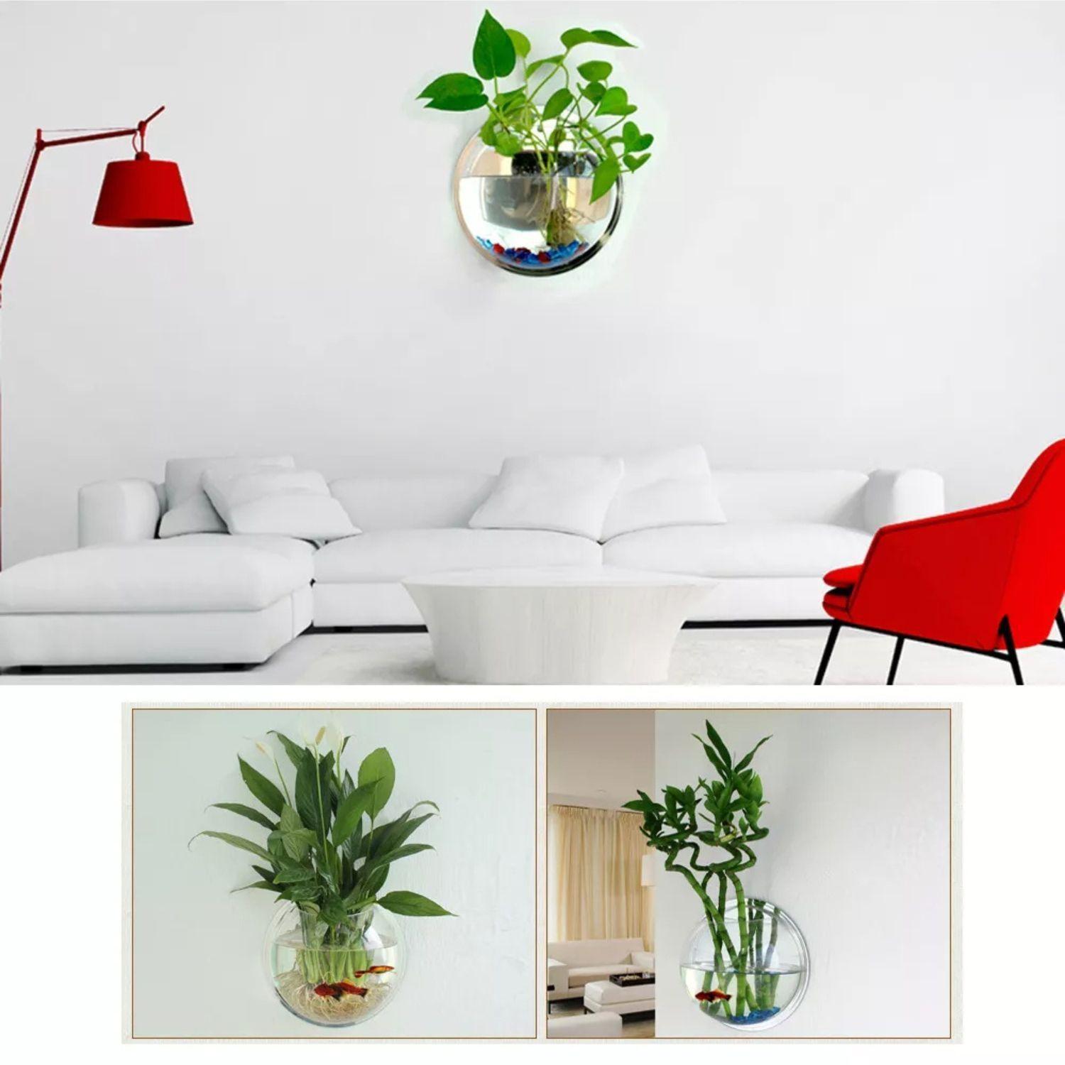 Jarrón de Pared Acrílico- Elegancia Moderna para Tus Plantas-2