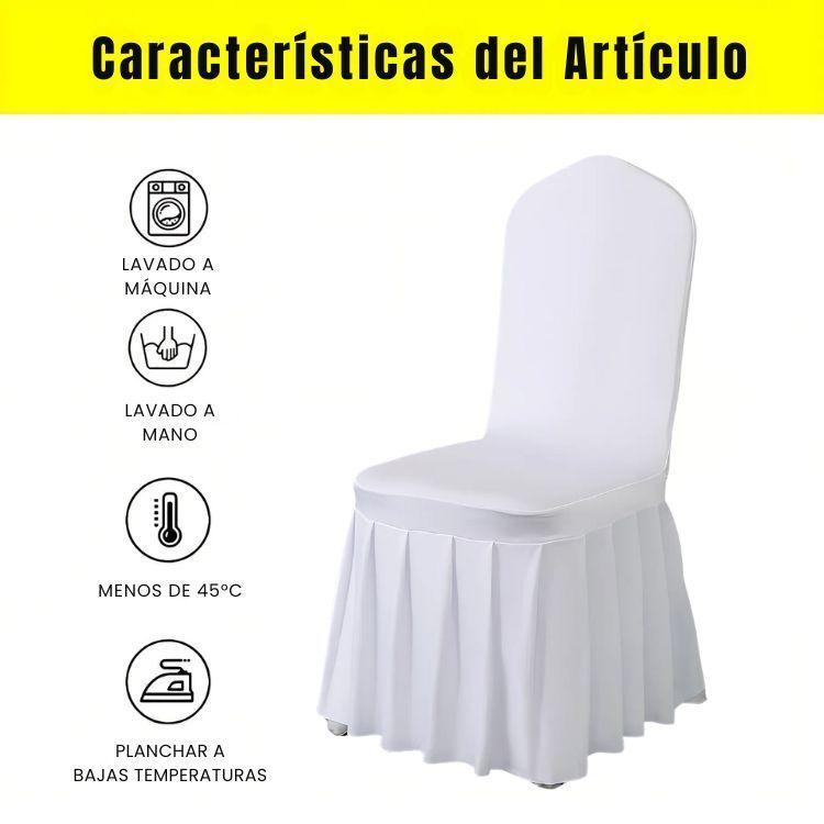 Funda Plisada Sillas Eventos Hoteles Fiestas Bodas Poliéster-3