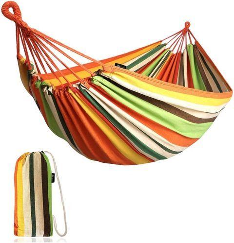 Hamaca 2 Plazas Con Bolso Camping Jardin Casa-0