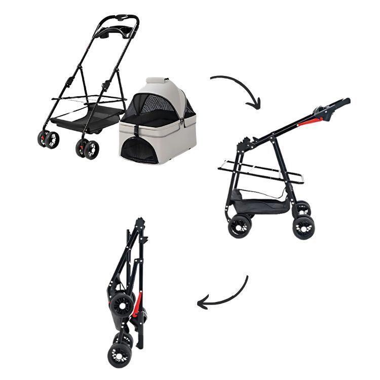 Coche Para Mascotas Raza Pequeña Plegable 20kg-3