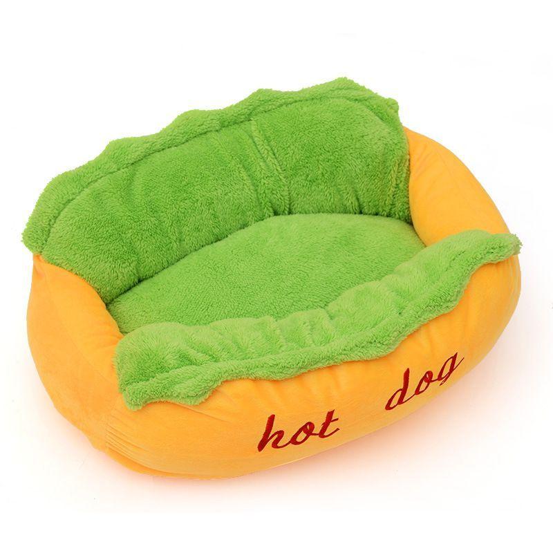 Cama Hot Dog Talla L Suave Acolchada Mascotas-5