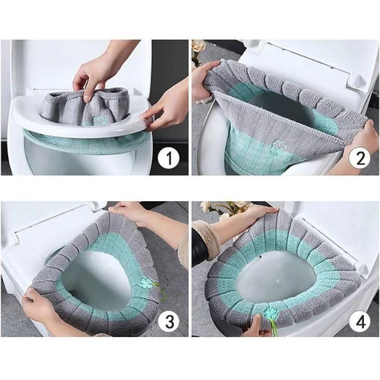 Pack 4 Fundas De WC Felpa Lavable-6