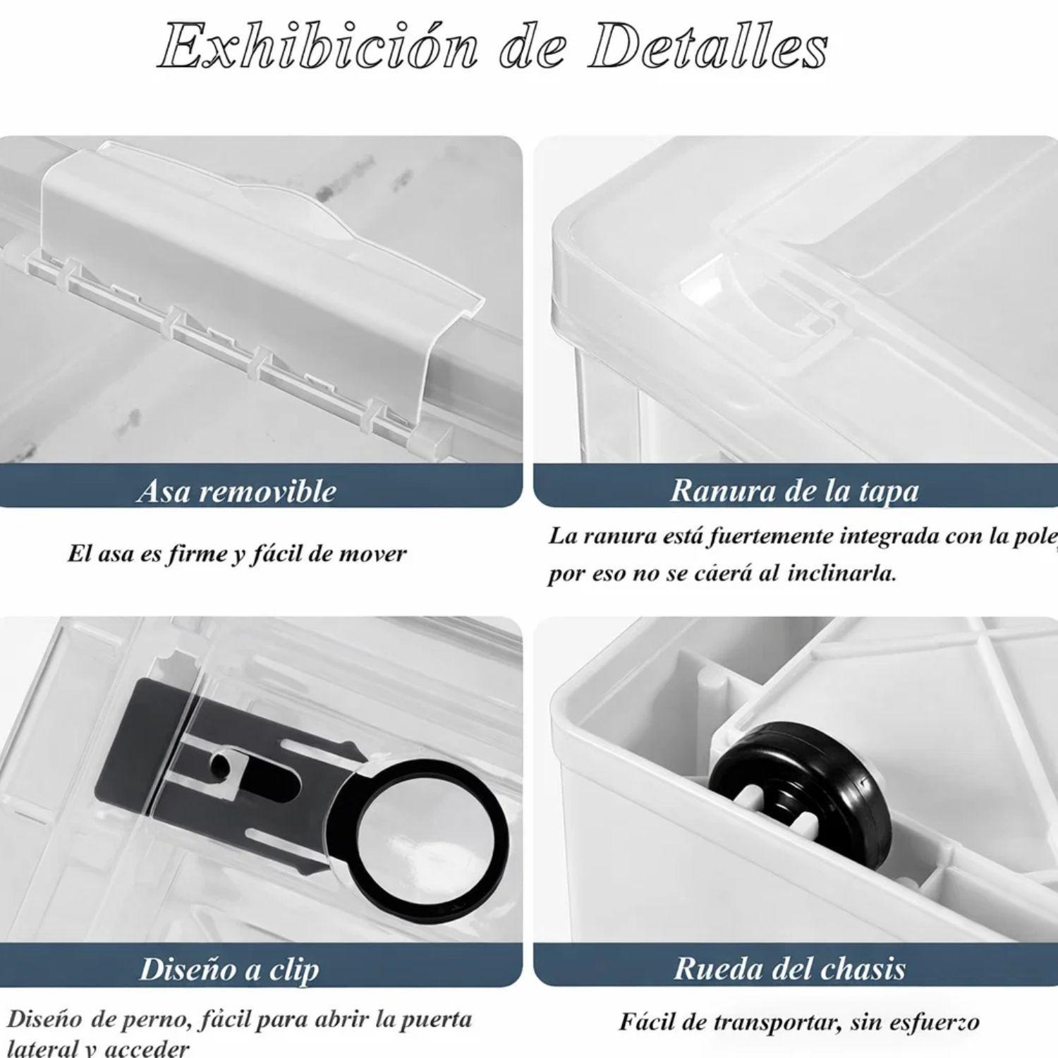 Organizador Apilable De 3 Niveles Plegable Con Tapas Oficina-3