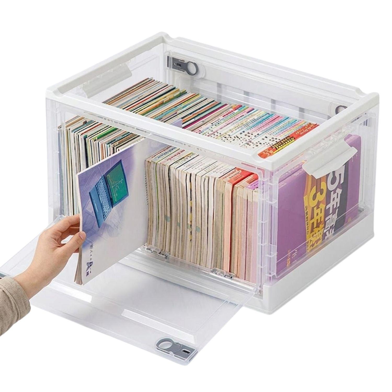 Organizador Apilable Plegable Con Tapas Oficina-0
