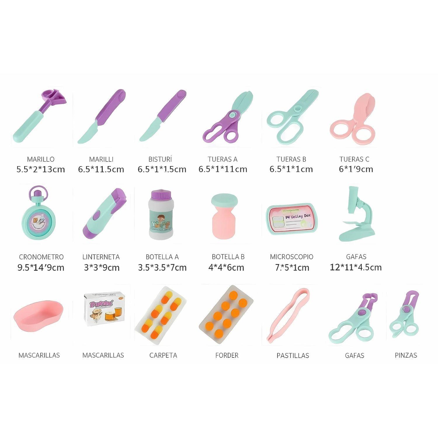 Set Juguetes Doctor Médico Rol Infantil Niños Con Luz-6