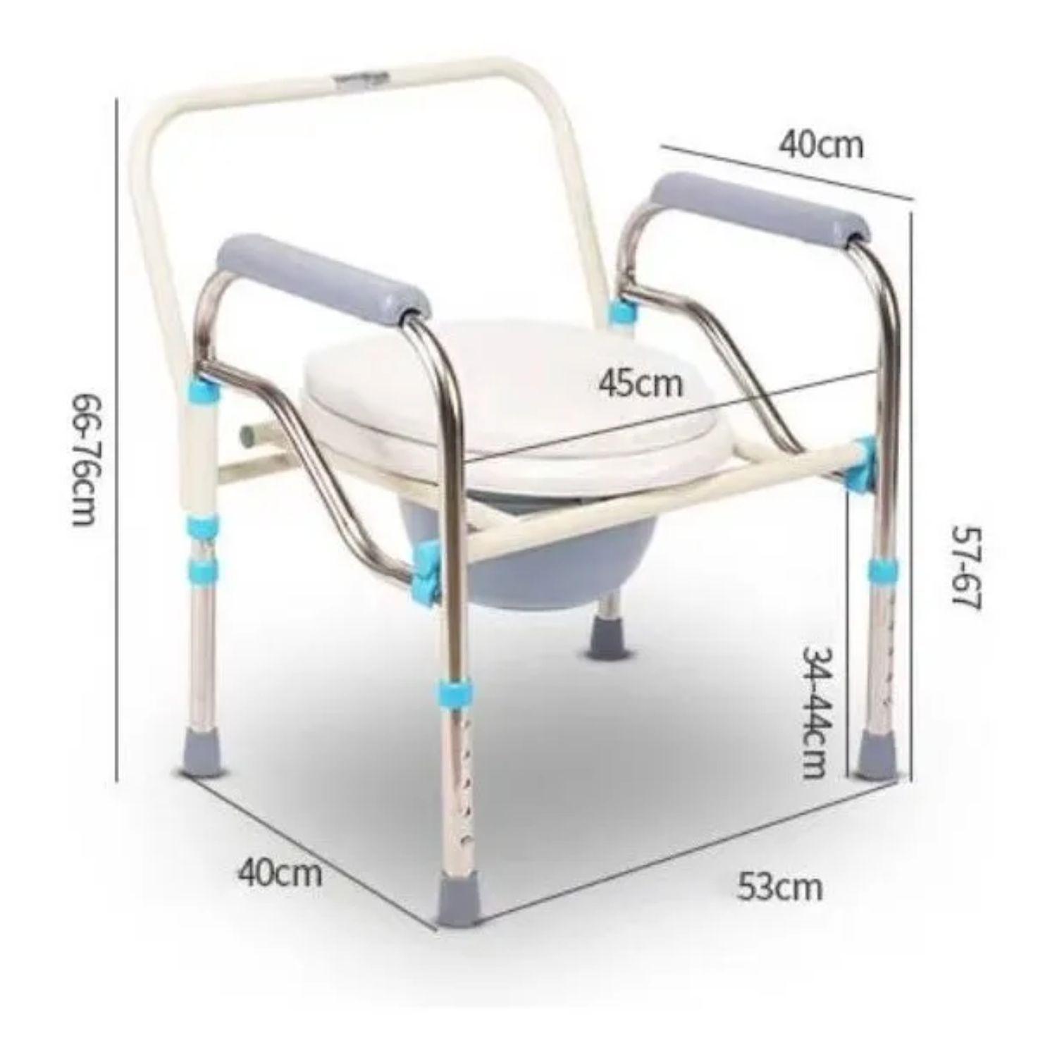 Asiento Silla Portatil Inodoro Ducha Baño Para Adulto Mayor-4
