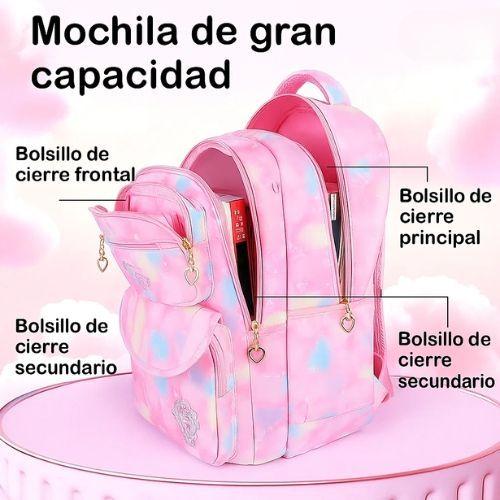 Mochila Escolar Kawaii Bolso Estudiantes Colegio Primaria-4