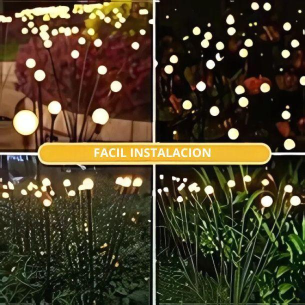 Pack 2 Luces Led En Ramo Energía Solar Exterior-3