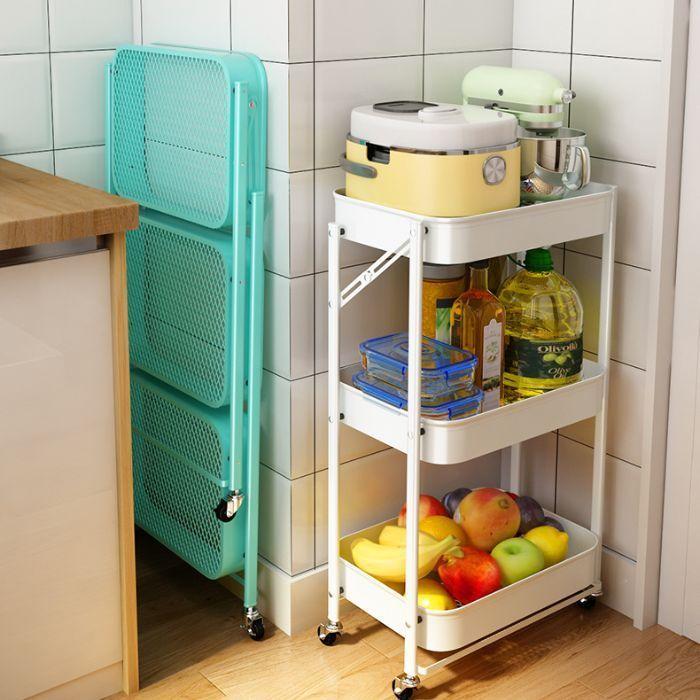 Estante Organizador Plegable Cocina Baño 3 Niveles - Blanco-1