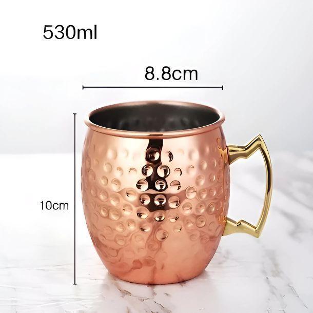 Pack 2 Tazas de Cobre Para Bebidas de Moscow Mule 500ml-1