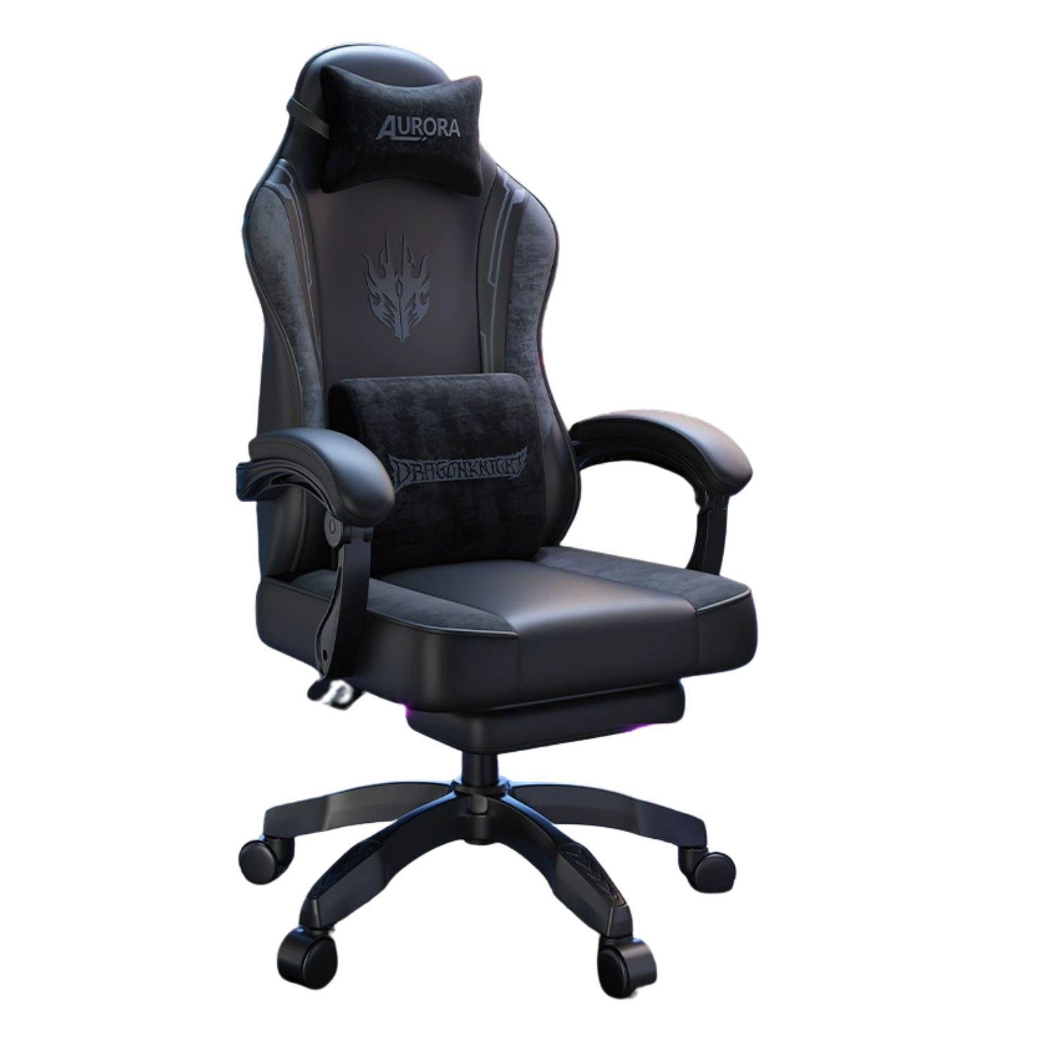 Silla Gamer Con Soporte Lumbar Reclinable 135° Y Reposapies-0