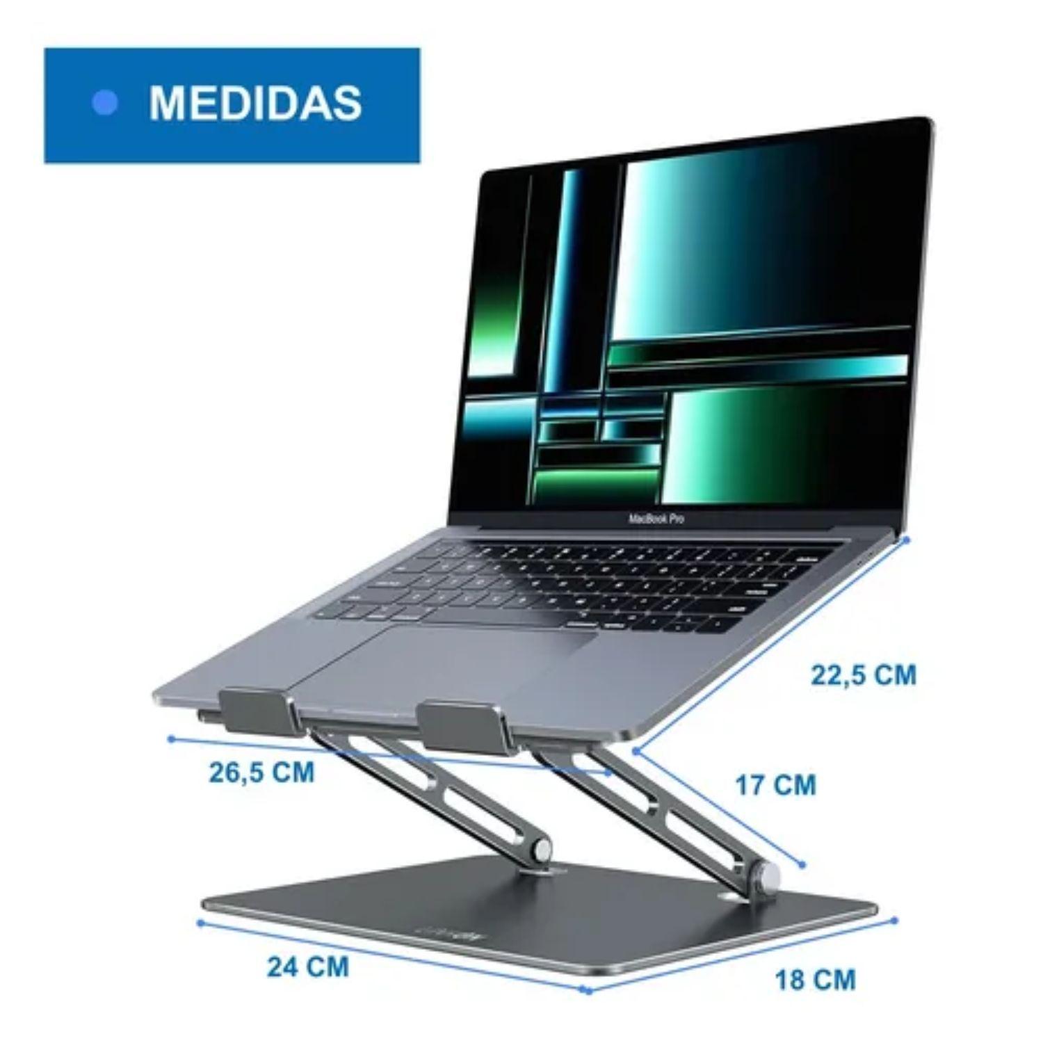 Soporte Base Elevador Notebook Computadora Portatil Plegable-2