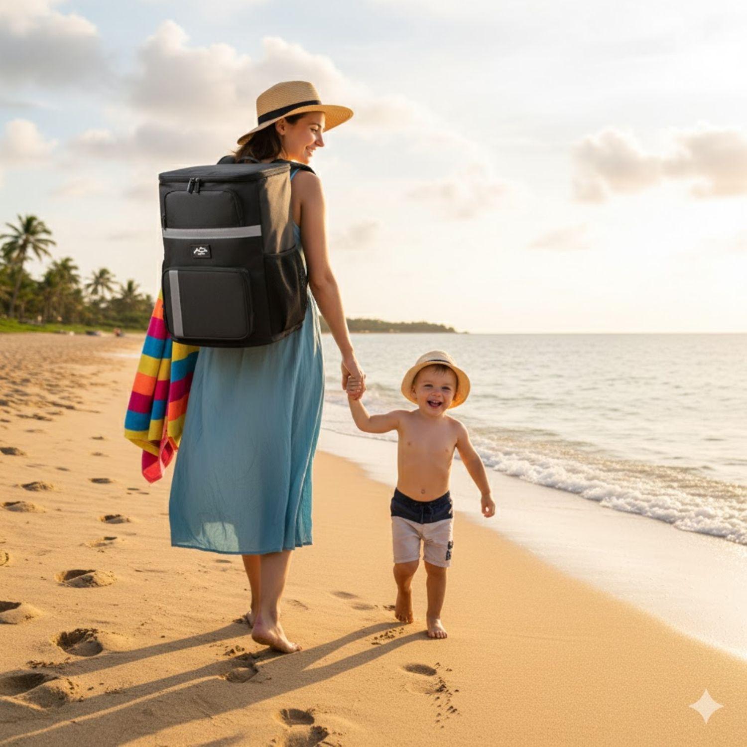 Bolsa de Picnic Amplia Diseño Simple Ideal para Excursiones-3