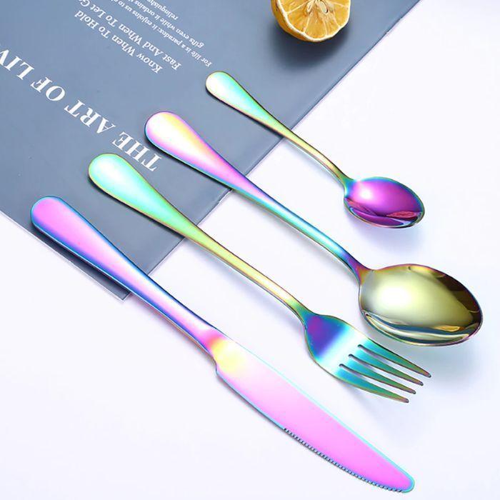 Set De Cubiertos 24 Piezas Acero Inoxidable Comida-2