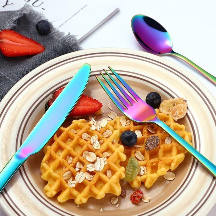 Set De Cubiertos 24 Piezas Acero Inoxidable Comida-1