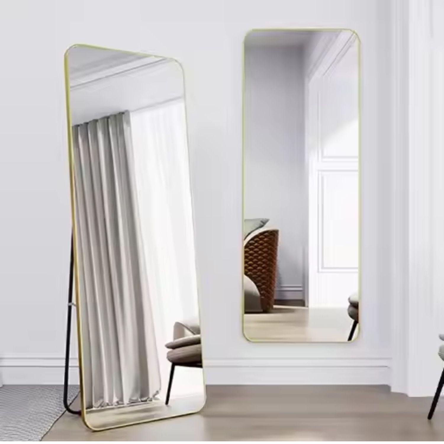 Espejo Rectangular De Cuerpo Entero 160x50cm Con Soporte-2