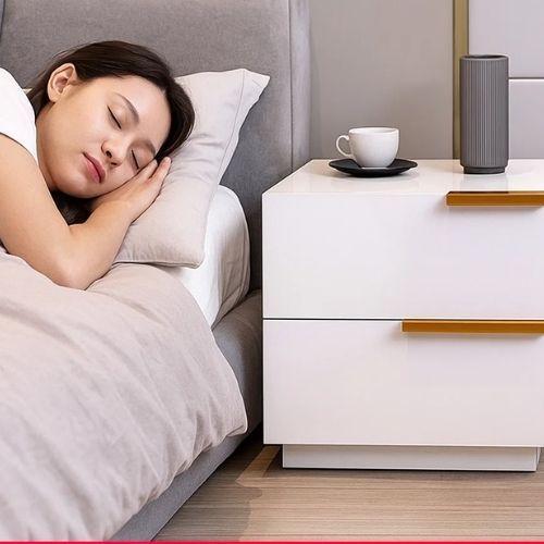 Mesa De Noche Velador 2 Cajones 50x42x47cm Moderna Elegante-3