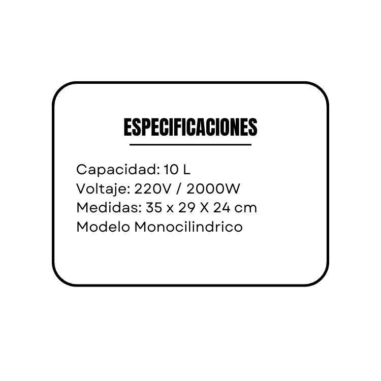 Freidora De Aceite Eléctrica Moderna 10ltrs Monocilindrico-5