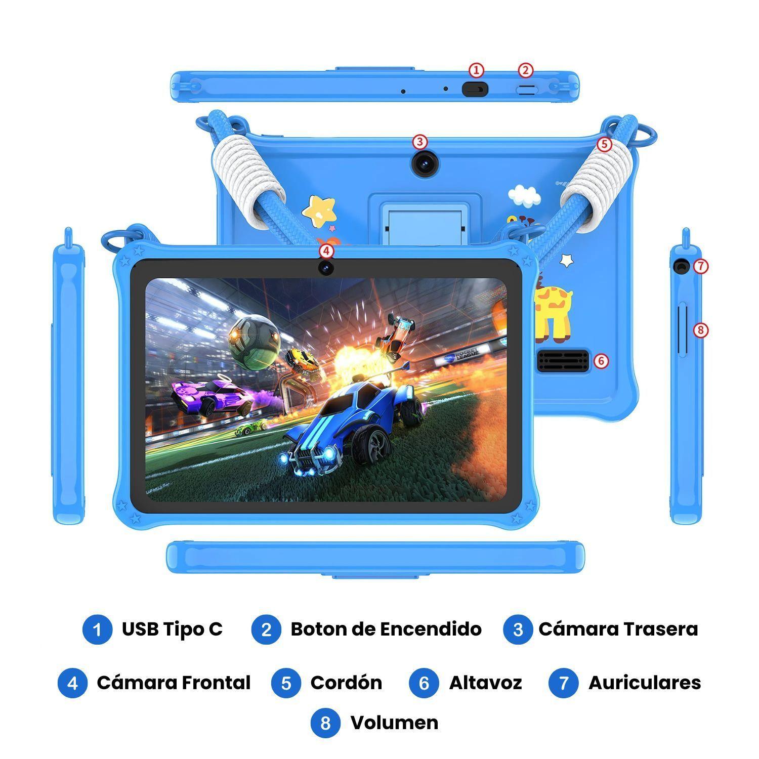 Tablet 7 Pulgadas 32 GB 2 Ram Android Con Funda Protectora-4