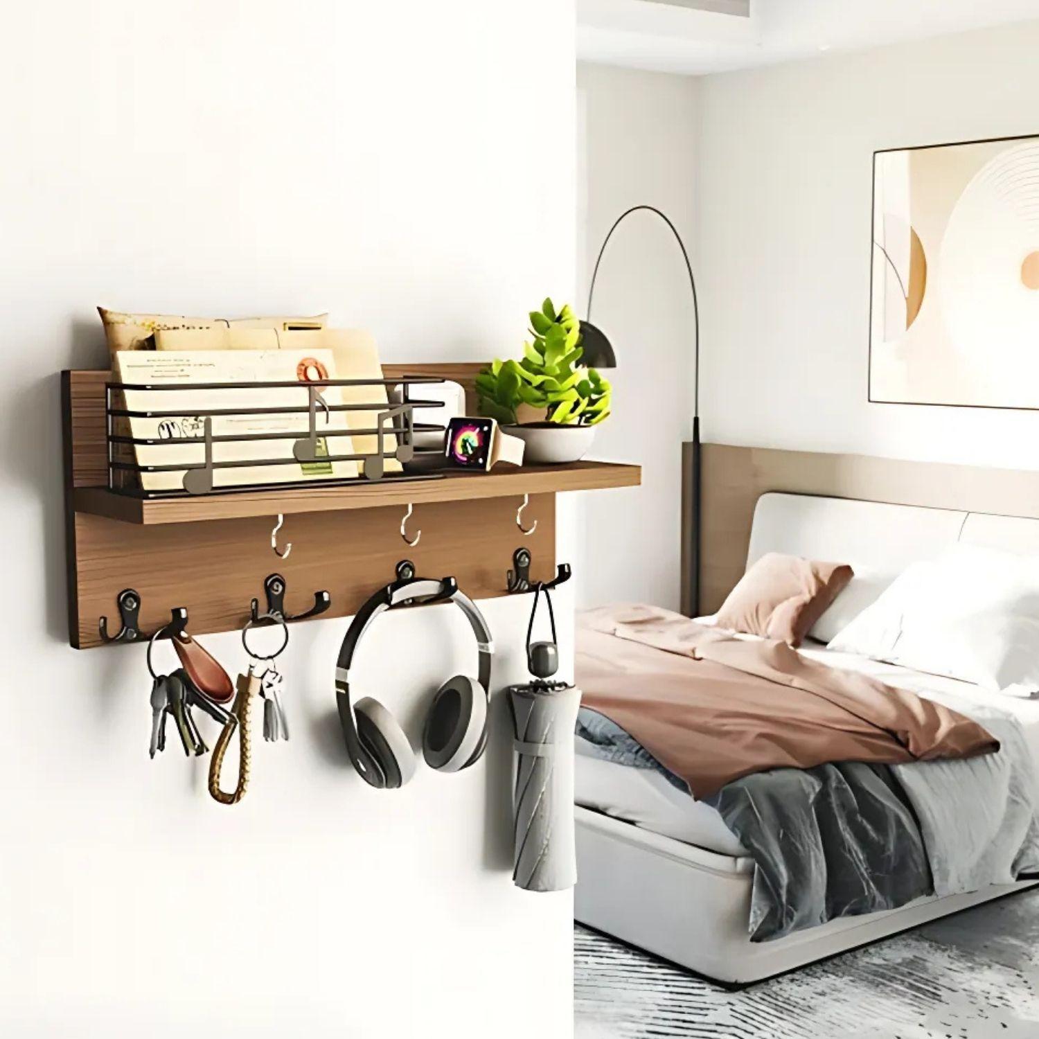 Portallaves De Madera Colgador Soporte Llaves Pared-3