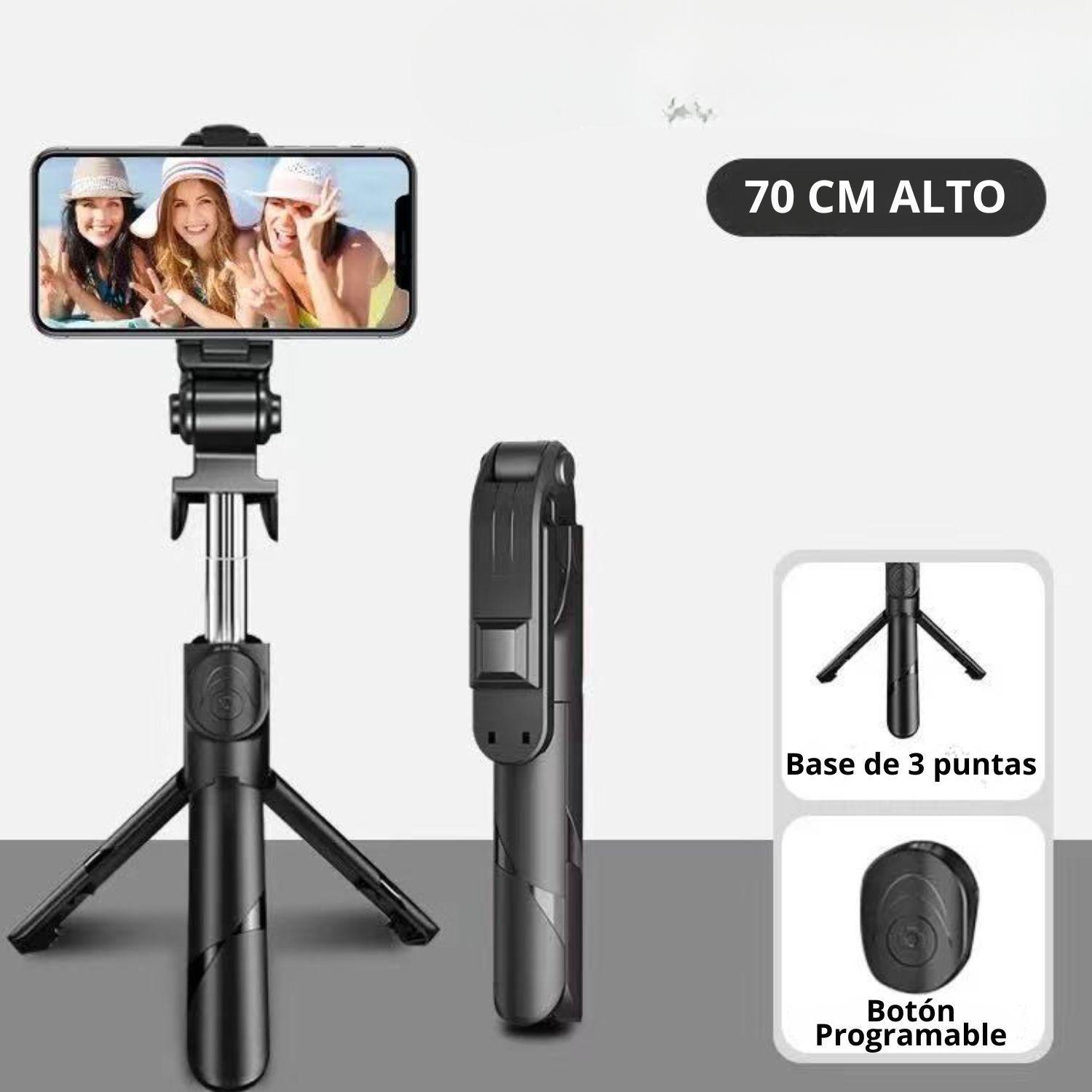 Estabilizador Trípode Selfie Stick Mando Bluetooth Y LED-4