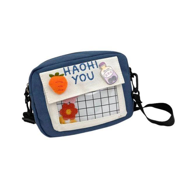 Mini Bolso Colgante Vintage Bandolera Azul-0