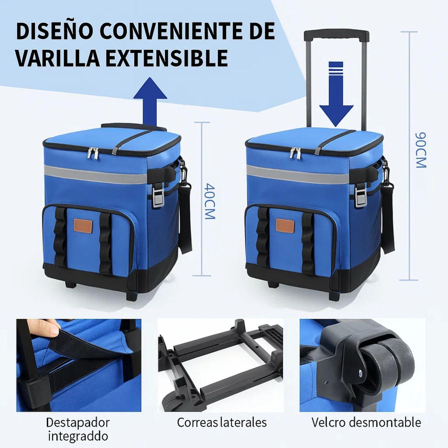 Bolso Cooler Portátil Con Ruedas Térmico Para Picnic-2