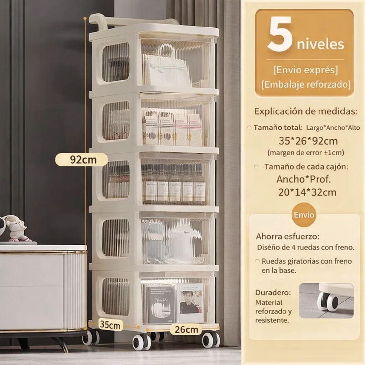 Organizador Móvil Para Cocina, Baño Y Lavandería Multiuso-3