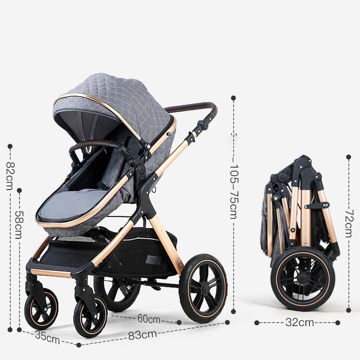 Coche Cuna Accesorios Bebé 5 En 1 Plegable Multifuncional-3