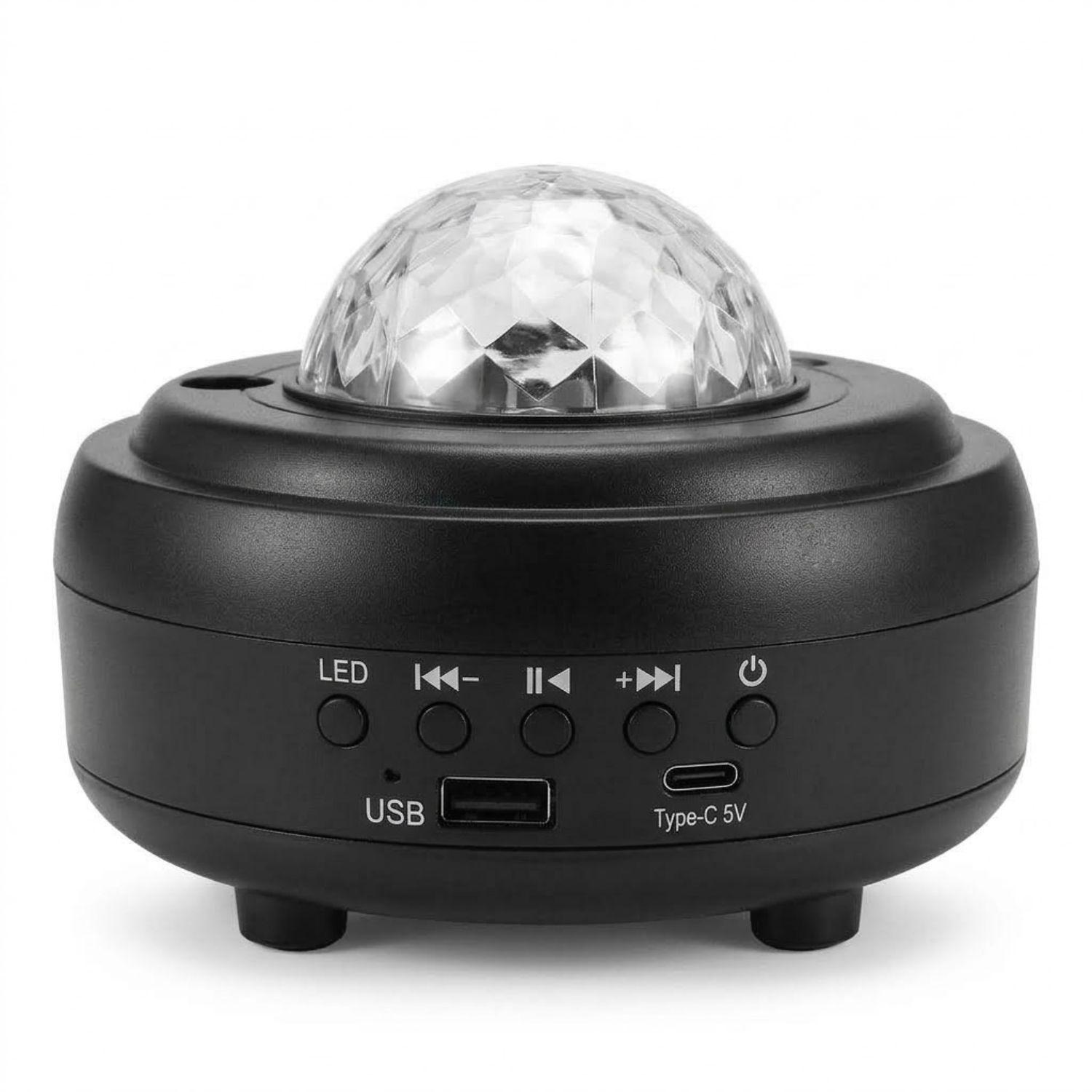 Proyector Led Luces y Estrellas 360º Con Bluetooth y Musica-0