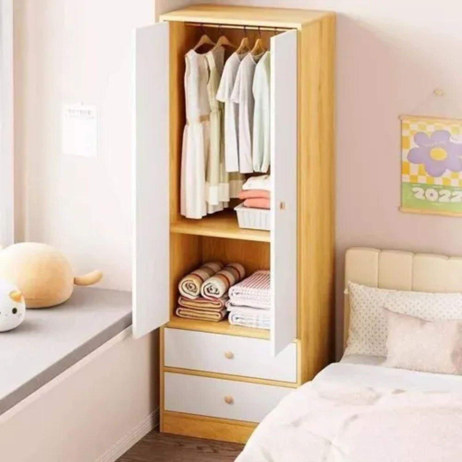 Armario Closet De Madera 60x40x180 Con 2 Puertas Dormitorio-2