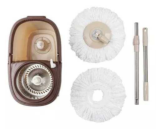 Mopa Trapeador Giratoria 360 Metalica Con Ruedas-1