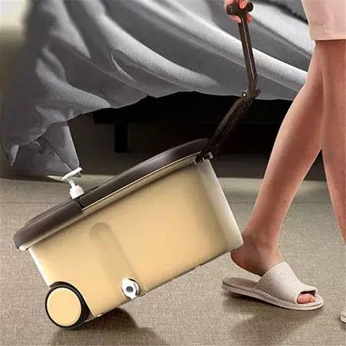 Mopa Trapeador Giratoria 360 Metalica Con Ruedas-3