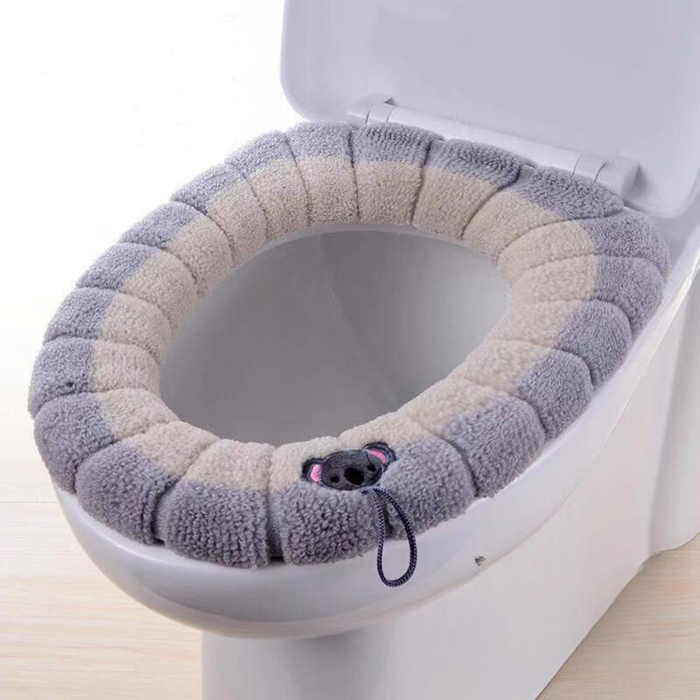 Pack 2 Fundas De Inodoro WC Felpa Lavable-1