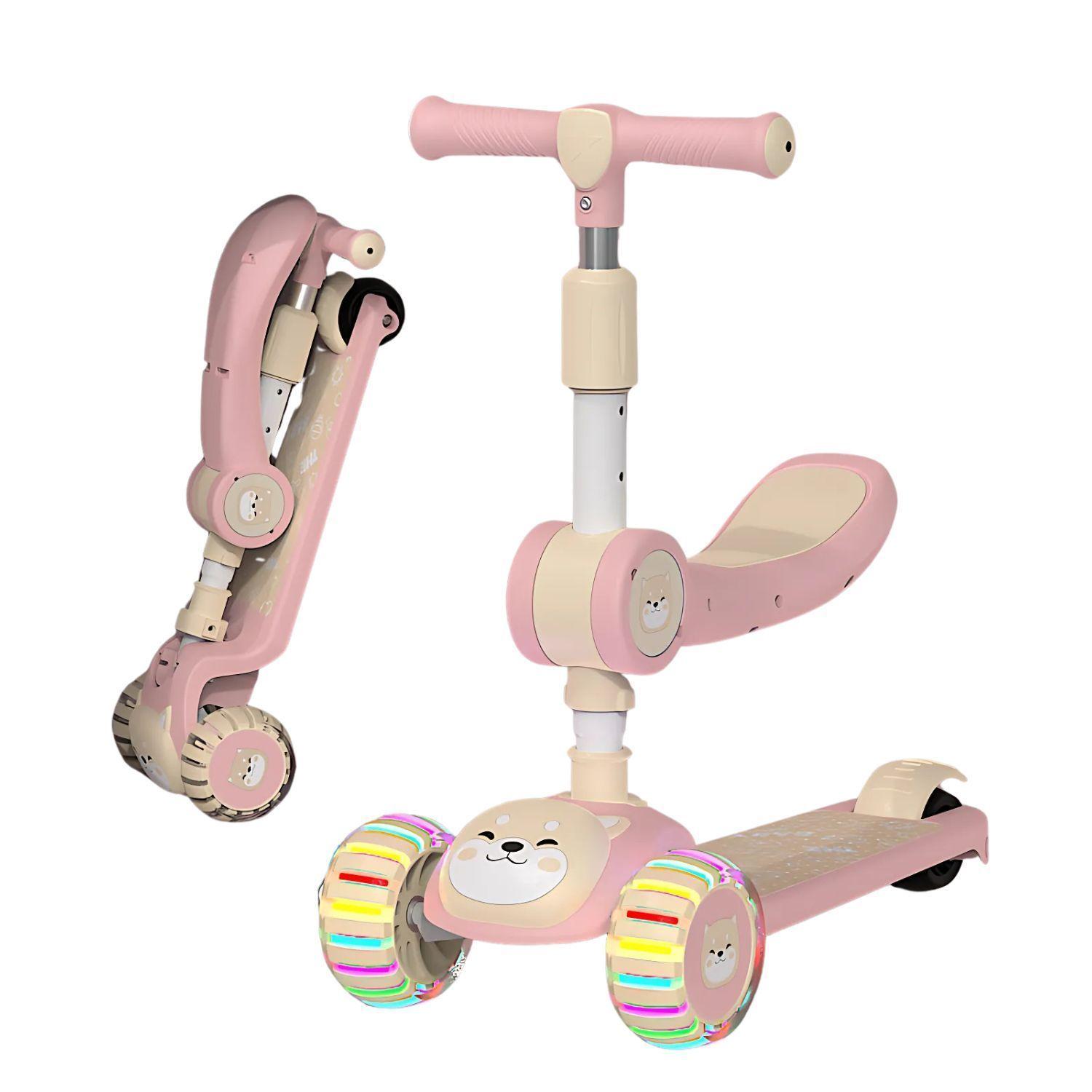 Scooter Plegable Monopatin Ajustable Con Luces LED-0
