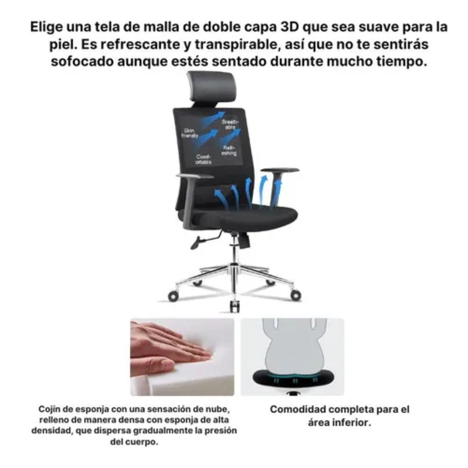 Silla Reclinable Para PC De Escritorio Oficina Ejecutiva-4