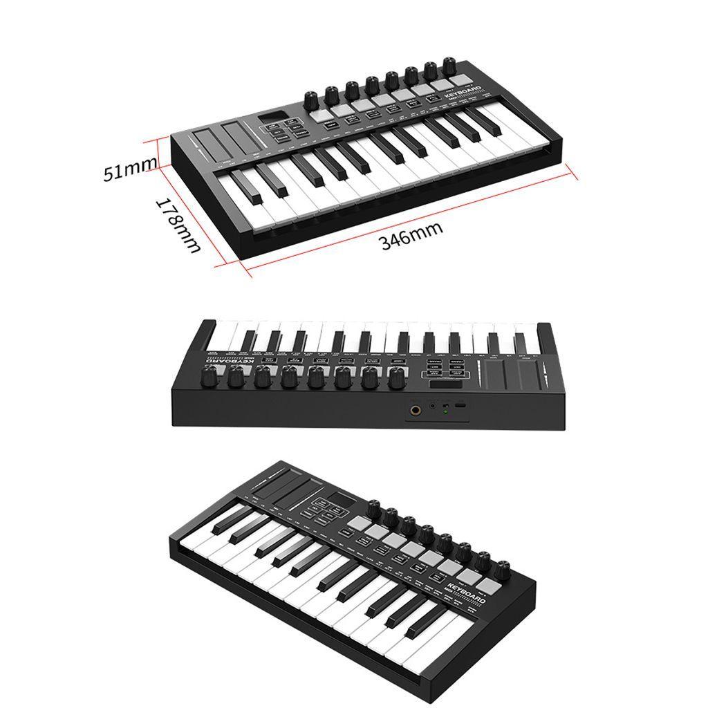 Teclado Midi 25 Teclas Controlador Musical Piano USB Crusec-3