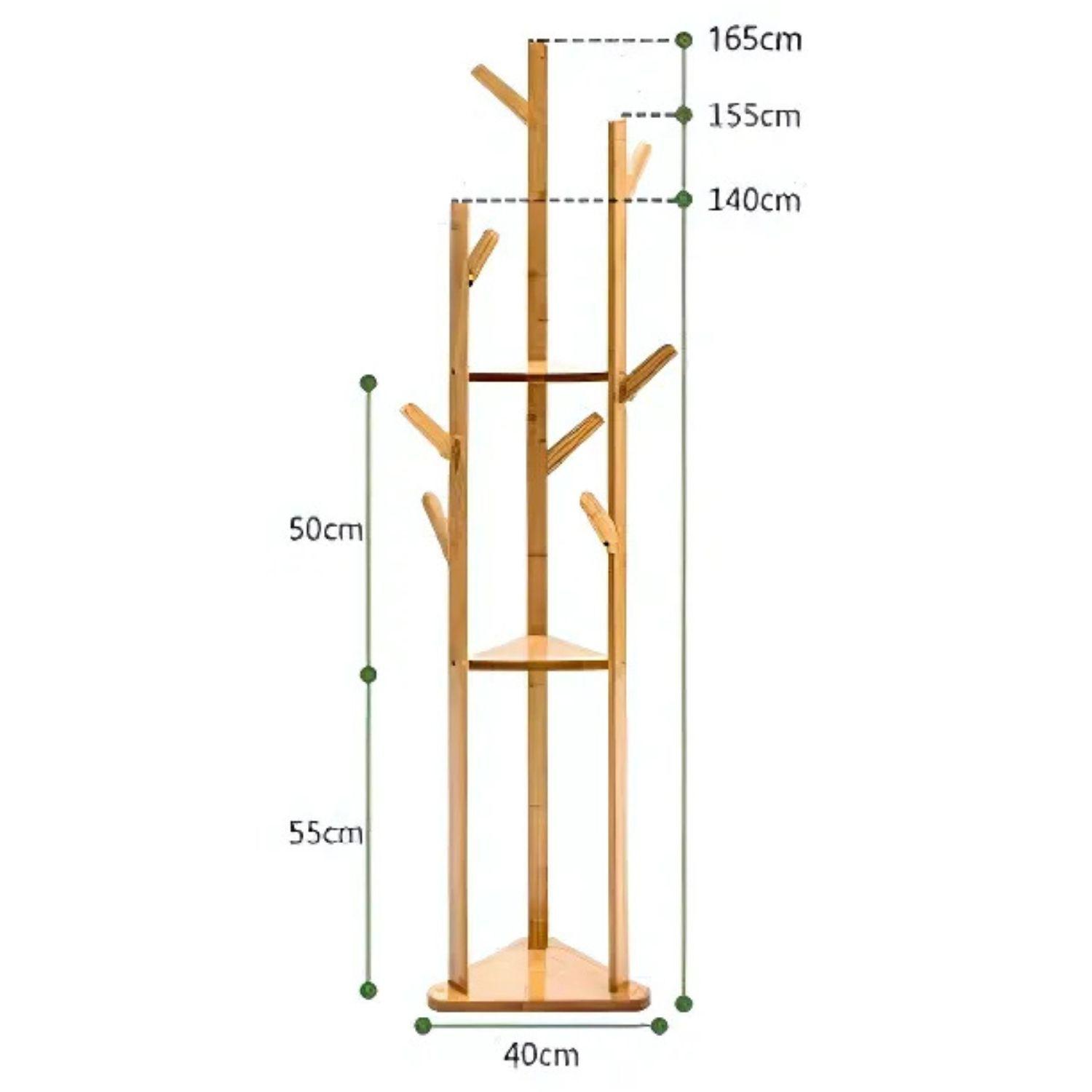 Perchero Triangular Colgador Bamboo Minimalista 170x36cm-2